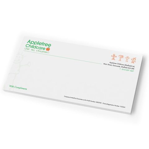 Appletree Childcare compliment slips